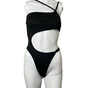Black Cutout One-Piece Swimsuit